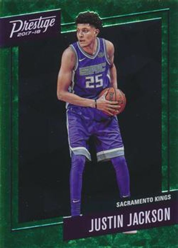 Justin Jackson 2017 Prestige #15 Micro Etch Rookies Bright - Green RAW