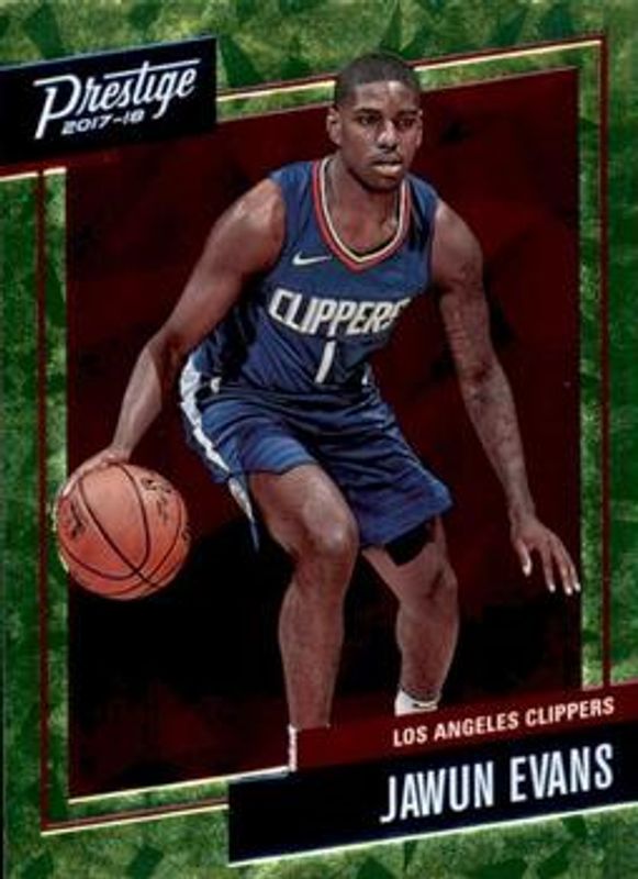 Jawun Evans 2017 Prestige #37 Micro Etch Rookies Bright - Green RAW
