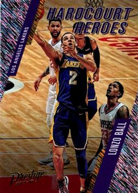 Lonzo Ball 2017 Prestige #14 Hardcourt Heroes - Rain Rookie RAW
