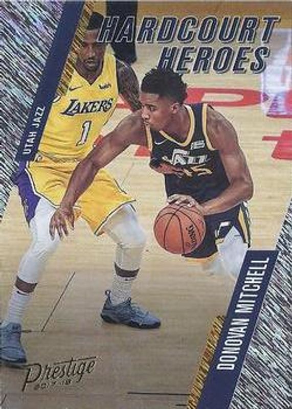Donovan Mitchell 2017 Prestige #11 Hardcourt Heroes - Rain Rookie RAW
