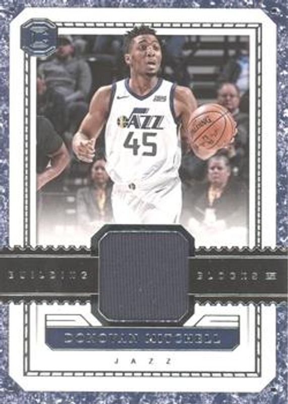 Donovan Mitchell 2017 Cornerstones #BB-DM Building Blocks Memorabilia Rookie RAW