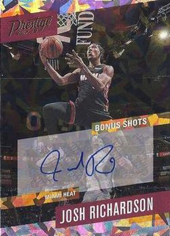 Josh Richardson 2017 Prestige #26 Bonus Shots Signatures - Crystal RAW