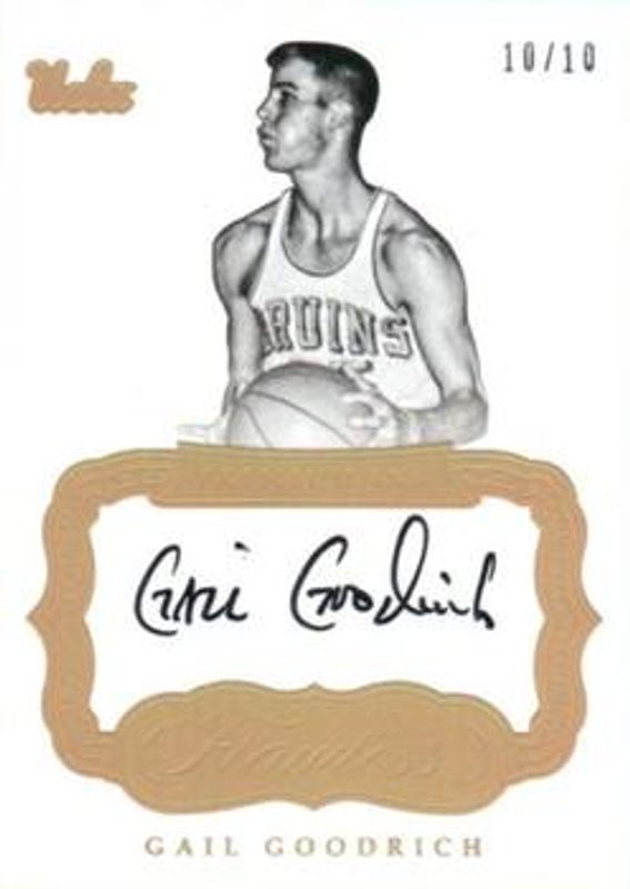 Gail Goodrich 2017 Flawless Collegiate #PI-GG Premium Ink - Gold /10 RAW