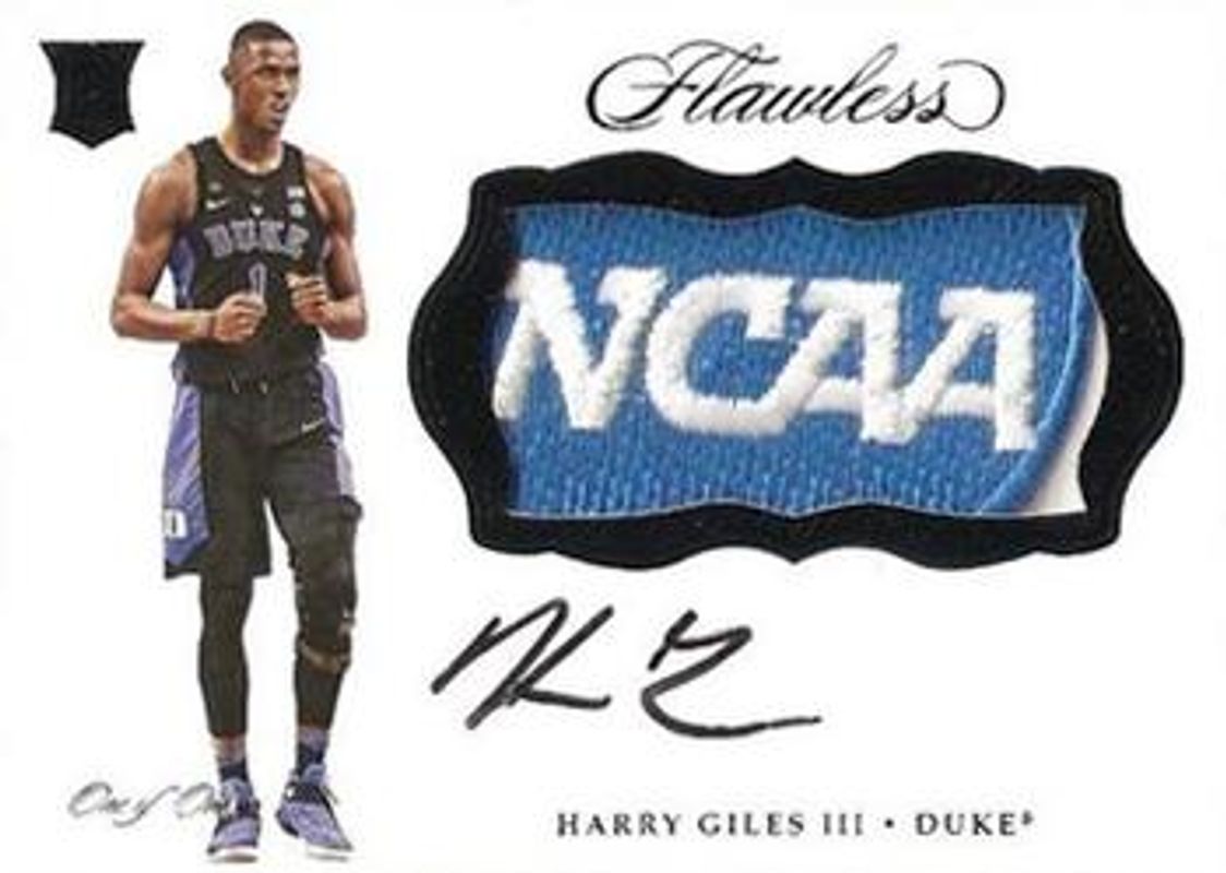 Harry Giles 2017 Flawless Collegiate #BK-HG Rookie Patch Autographs - Black /1 RAW
