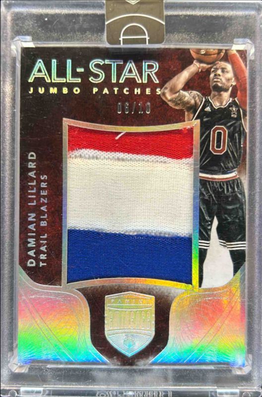 Damian Lillard 2014 Eminence #ASJ-DL All Star Jumbo Patches - Silver /10 RAW