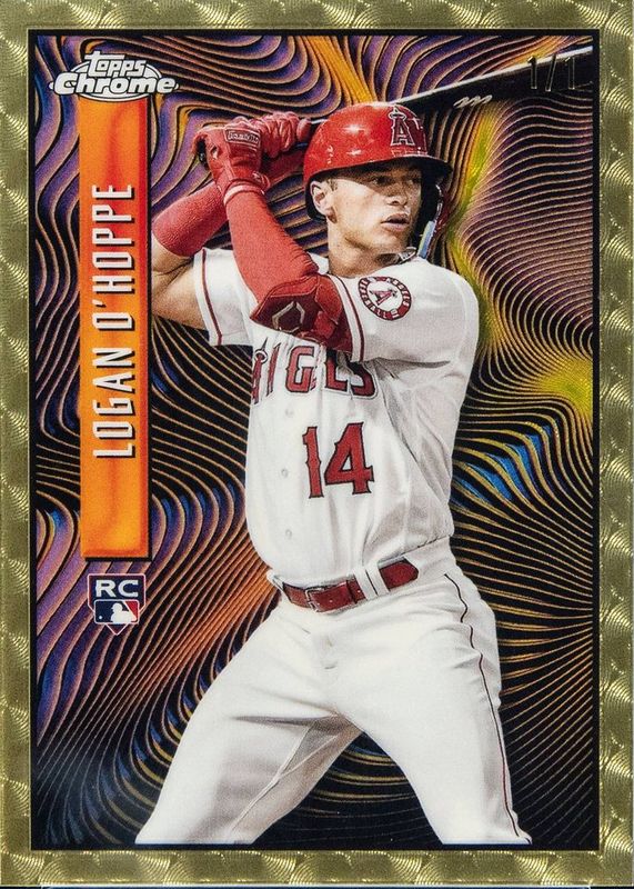 Logan O'Hoppe 2023 Topps Chrome #TCE-26 Topps Chrome Expose - Superfractor /1 Rookie RAW