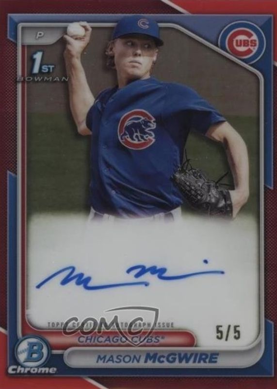 2024 Bowman Chrome #CPA-MM Prospect Auto - Red Refractor /5 (1st)