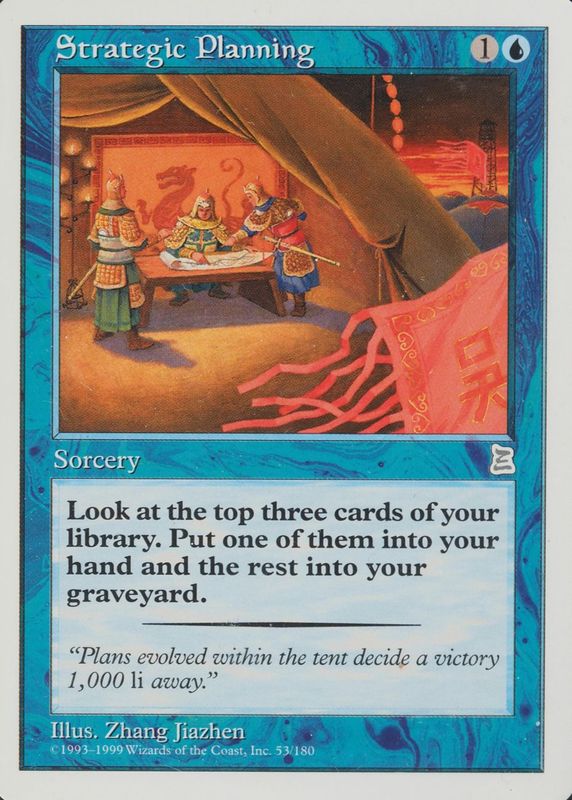 Strategic Planning 1999 Portal Three Kingdoms #53 Base RAW TCG (LIGHTLY PLAYED)