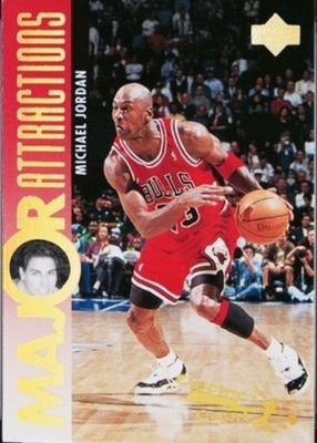 1995 Upper Deck #337 Major Attractions - Electric Court Gold (w/D. Hanson)