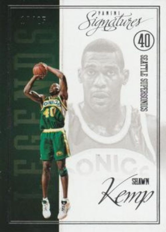 Shawn Kemp 2012 Panini Signatures #198 Chase Legends /25 RAW