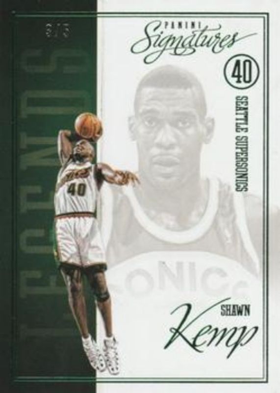Shawn Kemp 2012 Panini Signatures #195 Chase Legends Green /5 RAW
