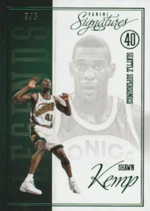 Shawn Kemp 2012 Panini Signatures #192 Chase Legends Green /5 RAW