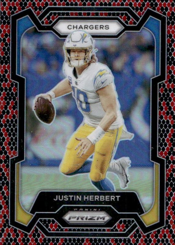 Justin Herbert 2023 Prizm #158 Snakeskin /(SSP) RAW