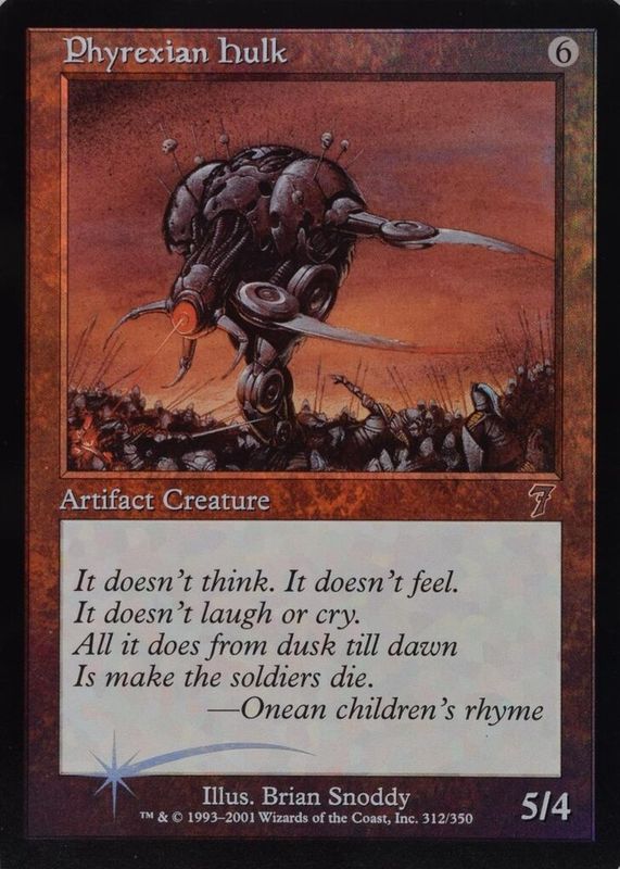 Phyrexian Hulk 2001 Seventh Edition #312 Foil RAW TCG (NEAR MINT)