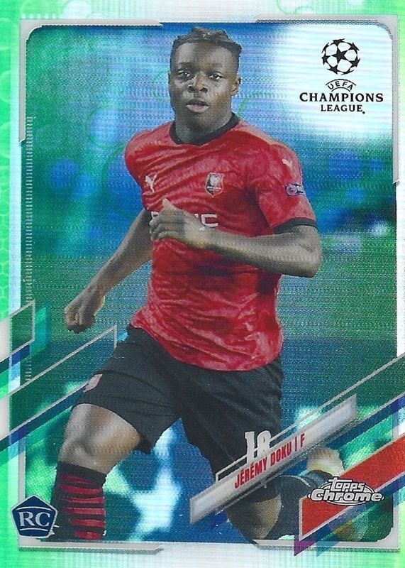 2020 Topps Chrome UEFA Champions League #2 Neon Green Bubbles Refractor