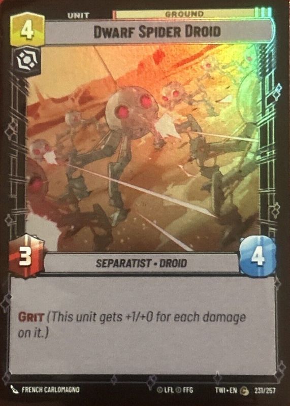 Dwarf Spider Droid 2024 Twilight of the Republic #231 Foil RAW