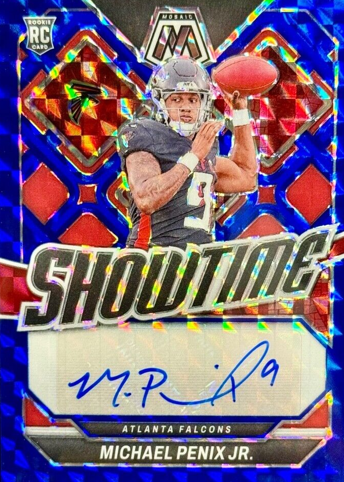 Michael Penix Jr. 2024 Mosaic #SS-MPJ Showtime Signatures - Blue