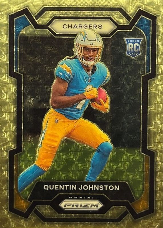 Quentin Johnston 2023 Prizm #353 Gold Vinyl /5 Rookie RAW
