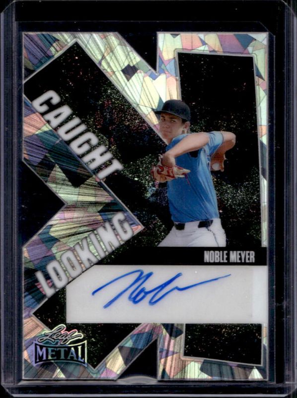 2025 Leaf Metal #CL-NM1 Caught Looking Autographs - Crystal Silver /10