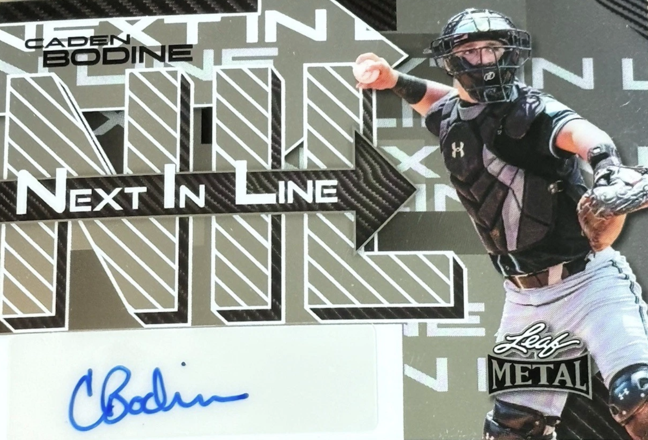 Caden Bodine 2025 Leaf Metal #NL-CB1 Next In Line - Lite Brite Silver ...