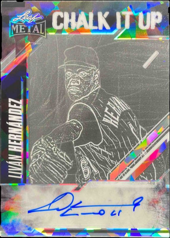 2025 Leaf Metal #CU-LH1 Chalk It Up Autographs - Crystal Silver /10