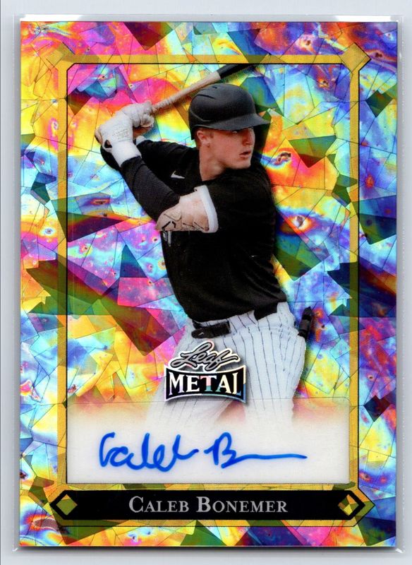 Caleb Bonemer 2025 Leaf Metal #LGR-CB1 92 Leaf LGR - Crystal Oil Slick /3 RAW