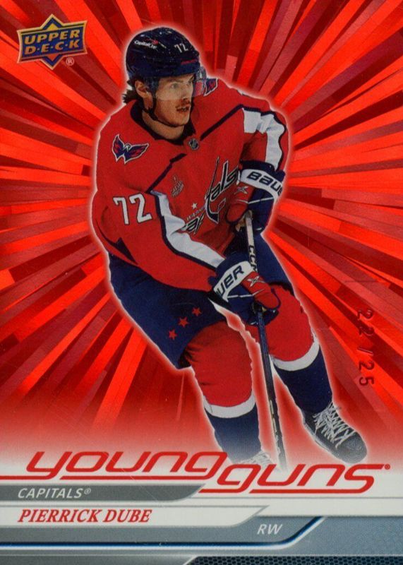 Pierrick Dube 2024 Upper Deck #230 Young Guns - Outburst Red /25 Rookie RAW