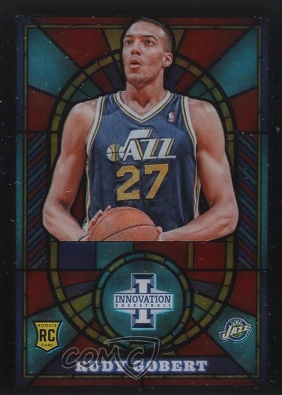 Rudy Gobert 2013 Innovation #11 Rookie Stained Glass - Light Blue /(SSP) PSA 10