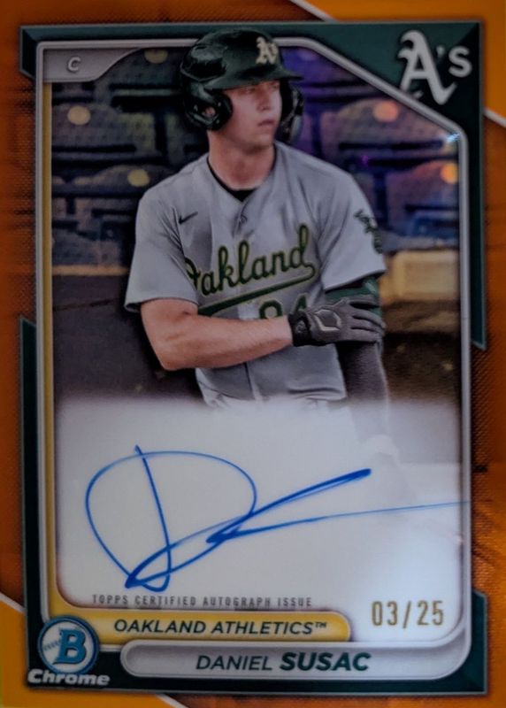 2024 Bowman #CPA-DS Chrome Prospect Auto - Orange Refractor /25