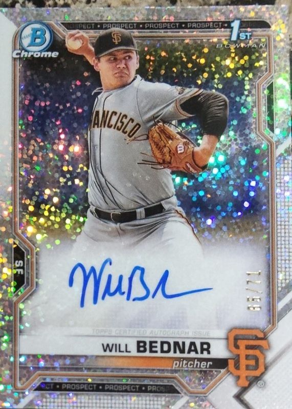 2021 Bowman Draft #CDA-WB Chrome DP Auto - Sparkle Refractor /71 (1st)