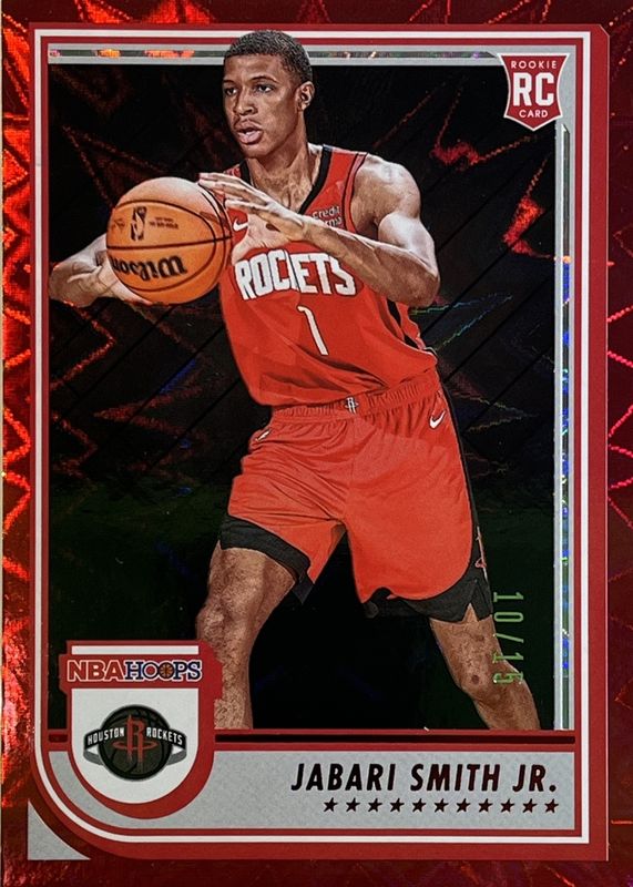 Jabari Smith Jr. 2022 Hoops #233 Red Explosion /15 Rookie RAW