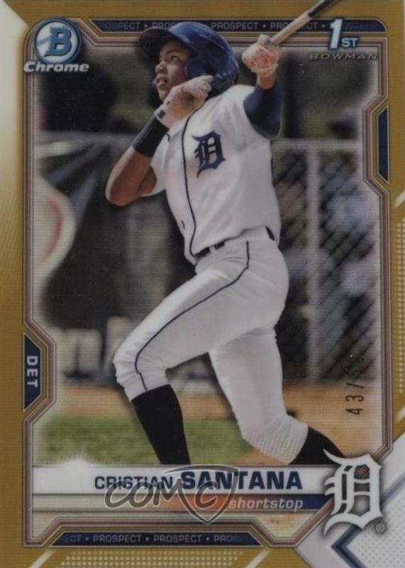 2021 Bowman Chrome #BCP-186 Prospects - Gold Refractor /50 (1st)
