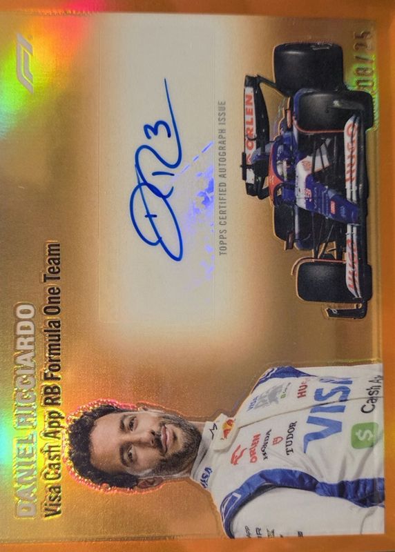2024 Topps Chrome Formula 1 #1954-RIC 1954 Topps Signatures - Orange Refractor /25