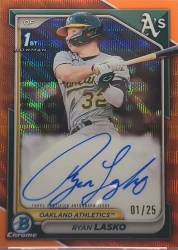 2024 Bowman #CPA-RLAS Chrome Prospect Auto - Orange Wave Refractor /25 (1st)