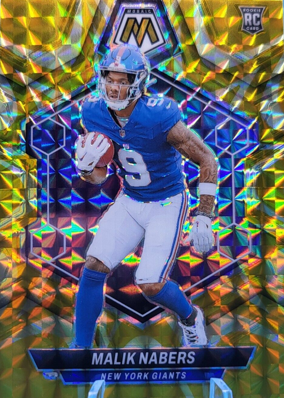 Malik Nabers 2024 Mosaic #306 Reactive Yellow Price Guide - Sports