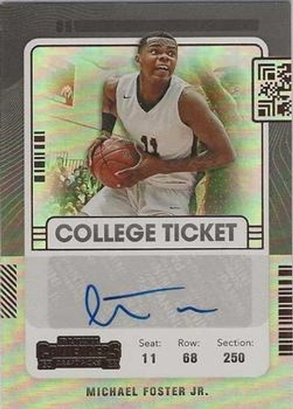 2022 Chronicles Draft Picks #CT-MFJ College Ticket