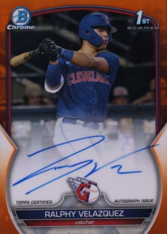 2023 Bowman Draft #CDA-RV Chrome Prospect Auto - Orange Refractor /25 (1st)