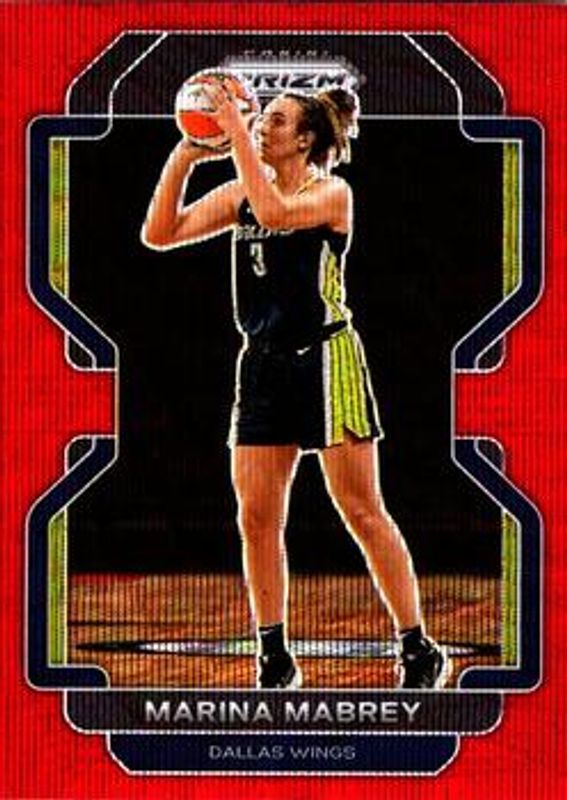 Marina Mabrey 2022 Prizm WNBA #90 Ruby Wave RAW