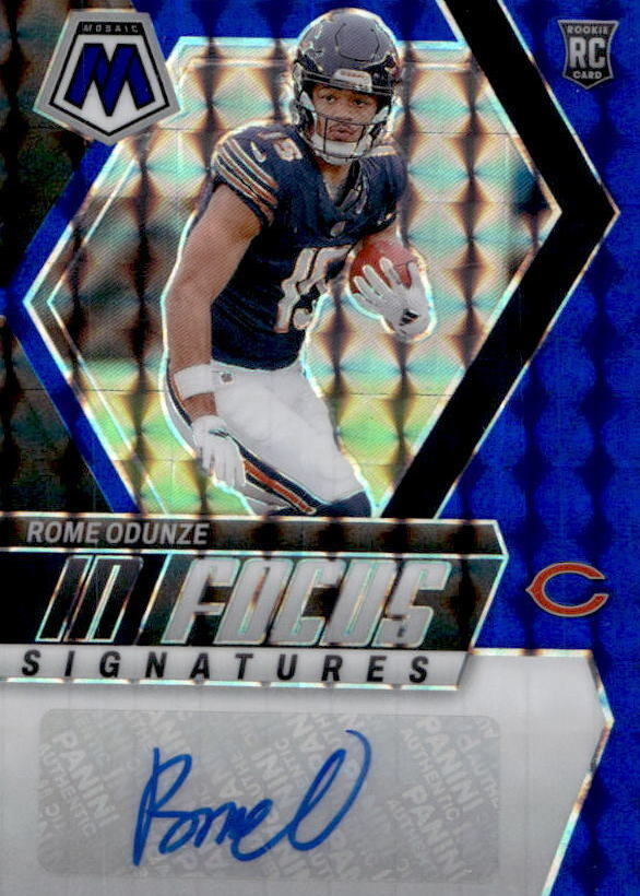 Rome Odunze 2024 Mosaic #IF-ROE In Focus Signatures - Blue /99
