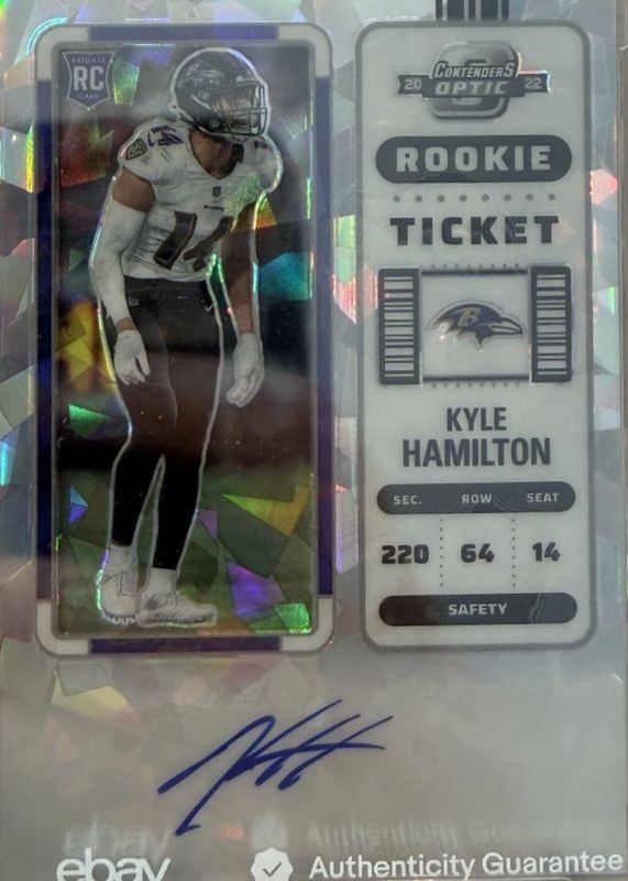 2022 Contenders Optic #128 Rookie Ticket Auto - Cracked Ice Ticket /22