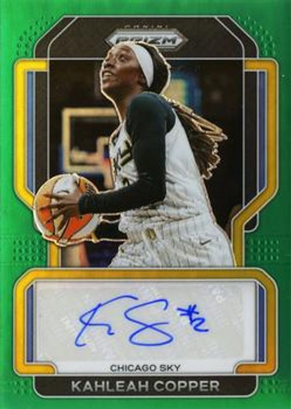 Kahleah Copper 2022 Prizm WNBA #SG-KCP Signatures - Green RAW