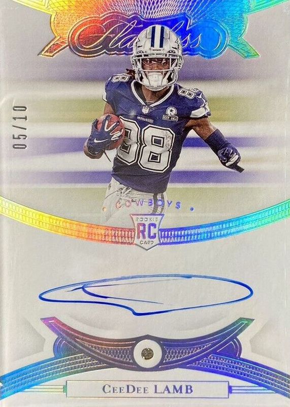 CeeDee Lamb 2020 Flawless #RGS-CDL Rookie Gems Signatures - Diamond /10 RAW