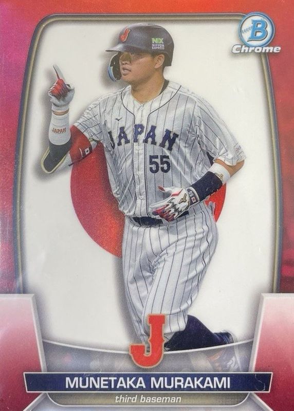2023 Bowman Chrome #WBC-50 WBC Flag - Red Refractor /5