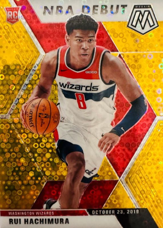 Rui Hachimura 2019 Mosaic #275 NBA Debut - Fast Break Gold /10 Rookie RAW