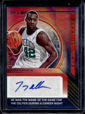 2022 Recon #CFS-TYA Claim to Fame Signatures - Red /99