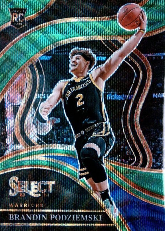Brandin Podziemski 2023 Select #299 Courtside Green Wave /50 Rookie RAW