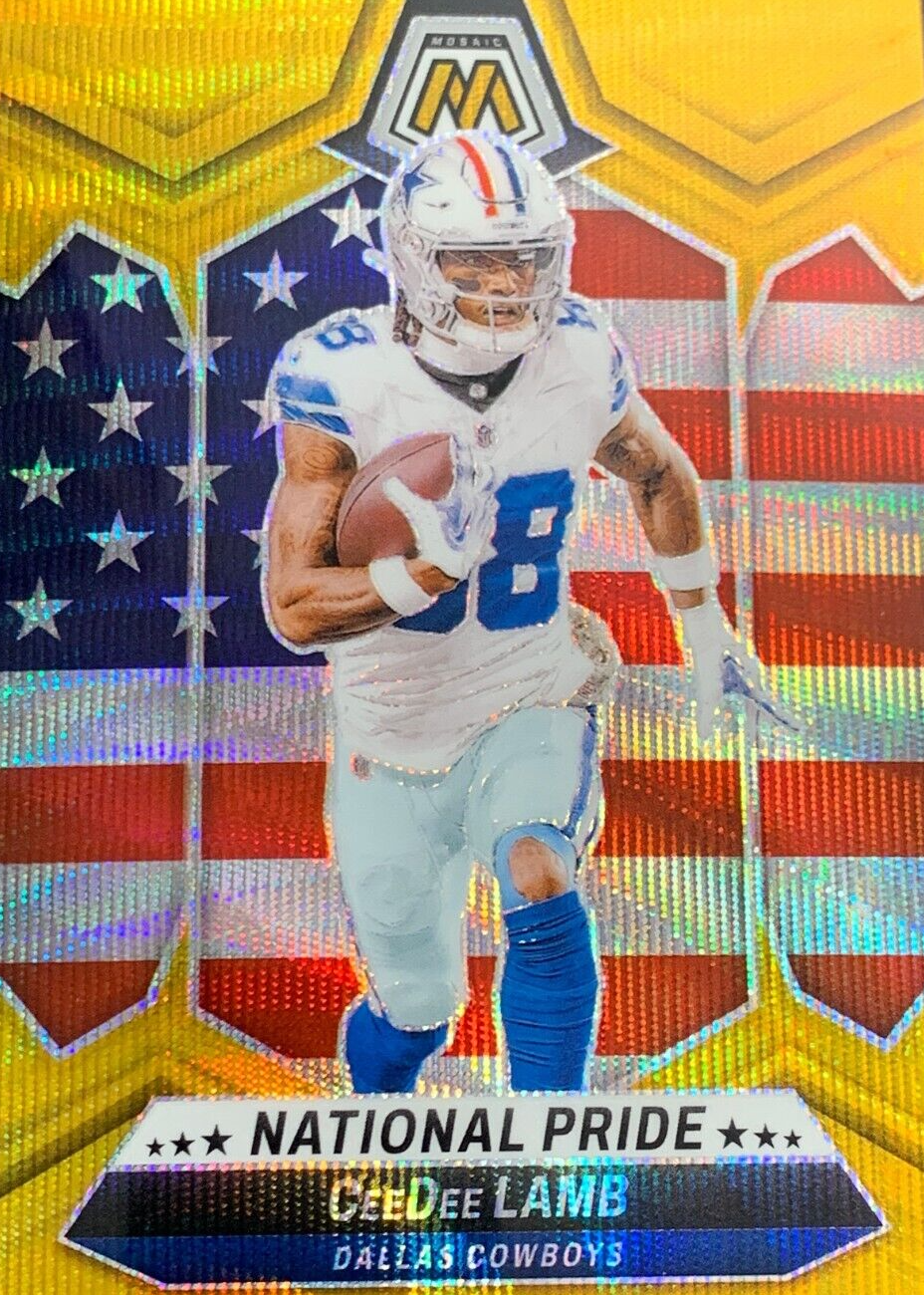 CeeDee Lamb 2024 Mosaic #262 National Pride - Gold Wave /17