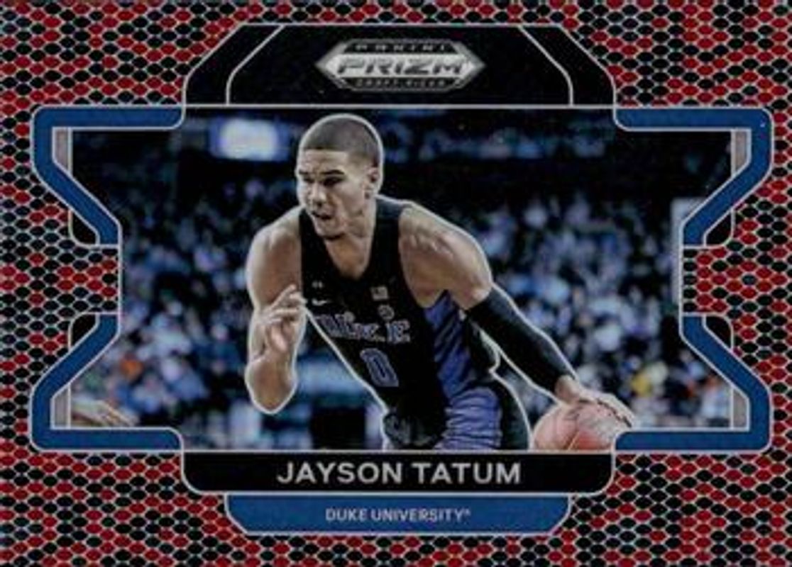 Jayson Tatum 2022 Prizm Draft Picks #23b Venom Snakeskin RAW