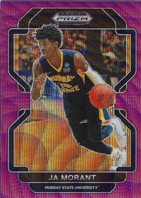 Ja Morant 2022 Prizm Draft Picks #19 Purple Wave RAW