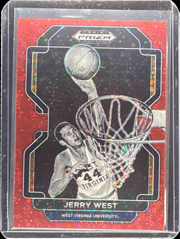 Jerry West 2022 Prizm Draft Picks #24 Red Circles RAW